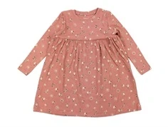 Name It light mahogany blomstret glitter kjole